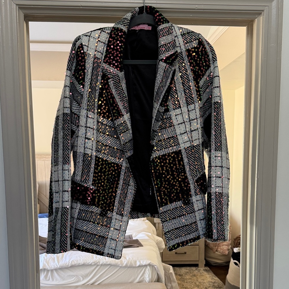 Eva Franco Women's Multicolor Plaid Blazer